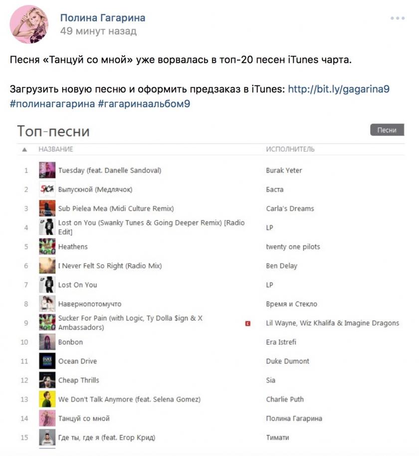 Полина Гагарина выпустила новую песню «Танцуй со мной»