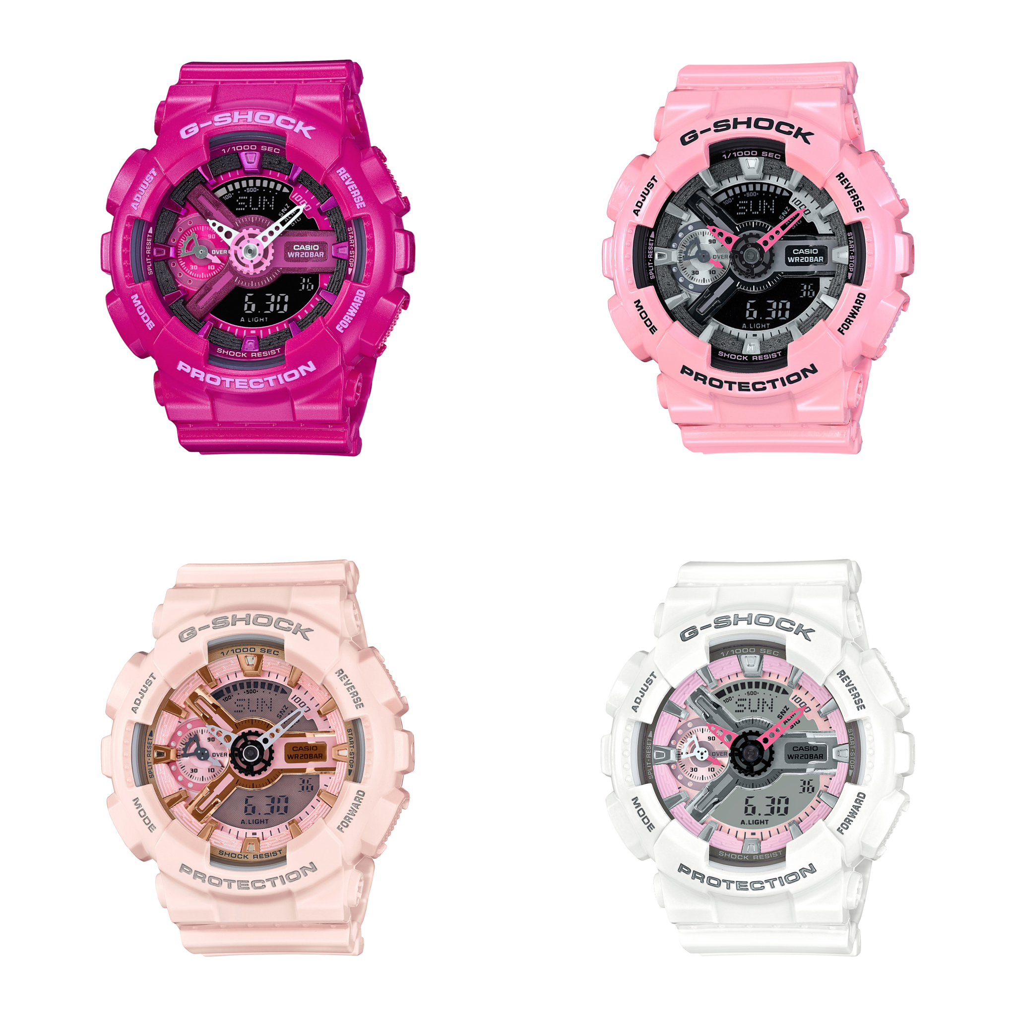 G-SHOCK S SERIES Manish Pink - время в розовых тонах