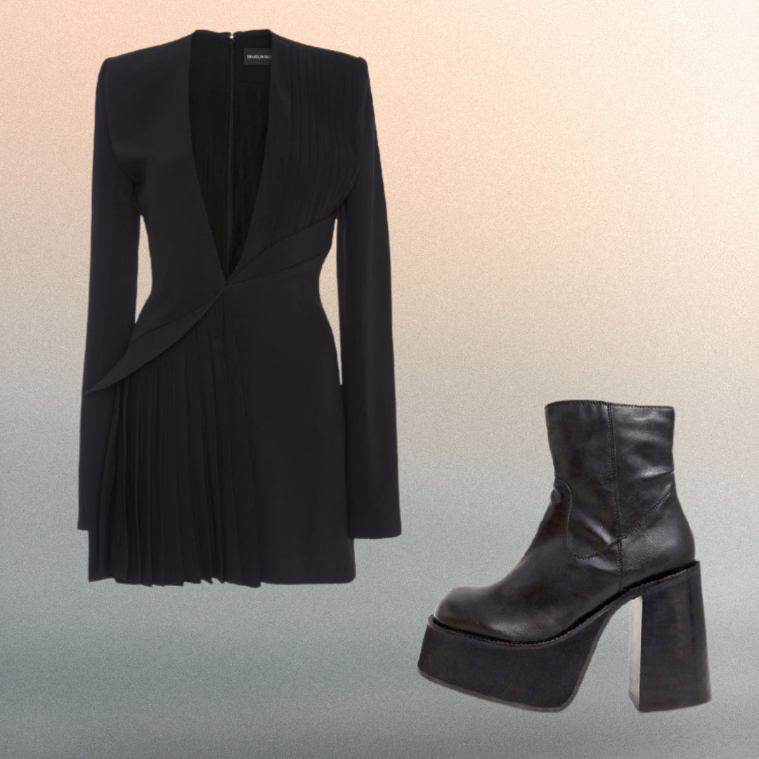 Total black для яркого макияжа